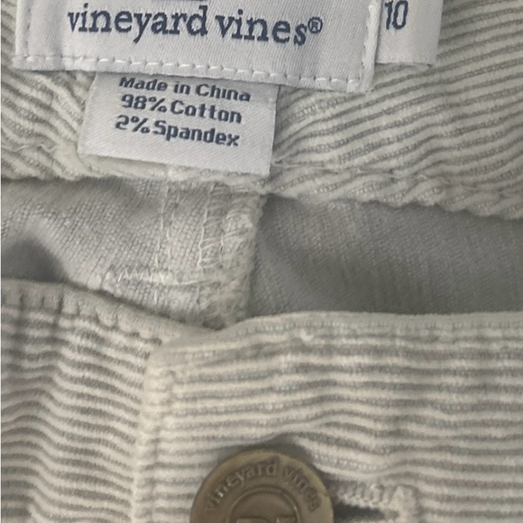 Vineyard Vines Corduroy stretch cotton straight Leg Pants in Light Greige sz 10 - Picture 5 of 5